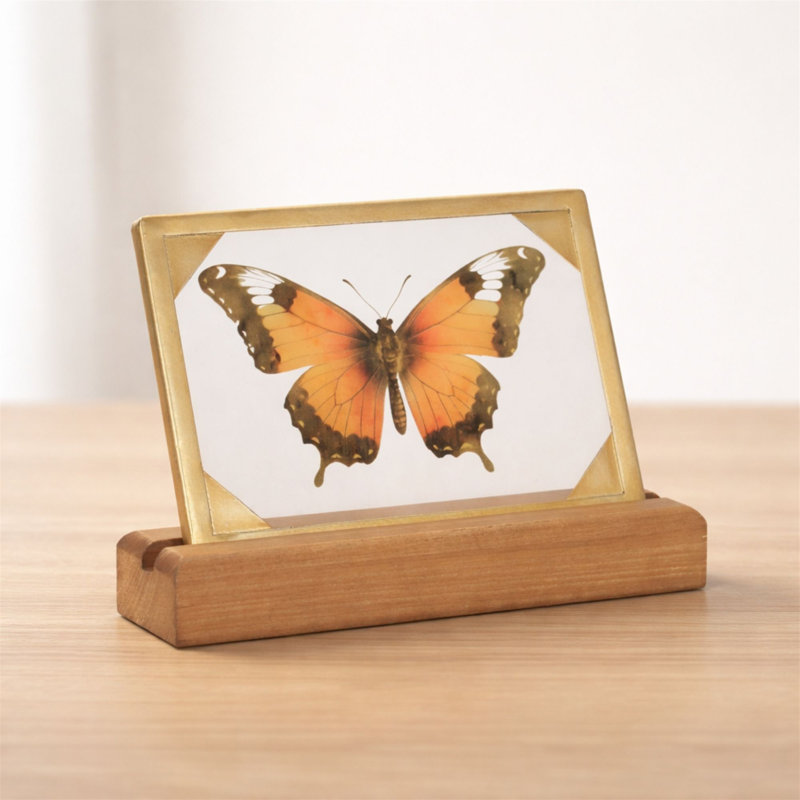 Framed Butterfly Tabletop Décor 9"L