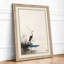 Solitary Heron Japandi - Framed Print-1456722404-1456722406