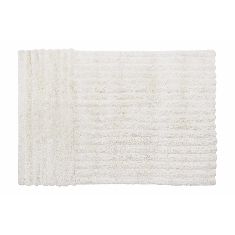 Tapis en laine Dunes - blanc mouton, Rectangle 5 pi 7 po x 7 pi 10 po