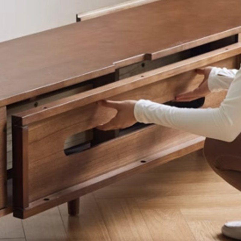 Retro design sense solid wood TV cabinet