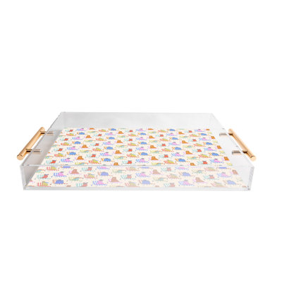 KrissyMast Beach Chair Dogs Acrylic Tray