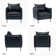 Eamor 30" Wide Faux Leather Armchair with Unique Arms(Set of 2)