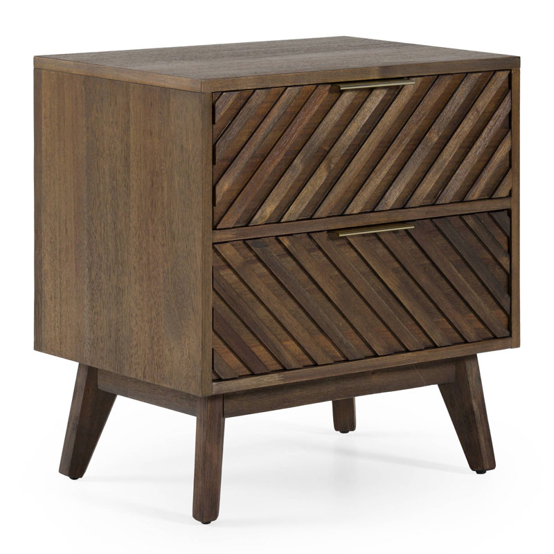 Table de chevet en bois massif Lubertha