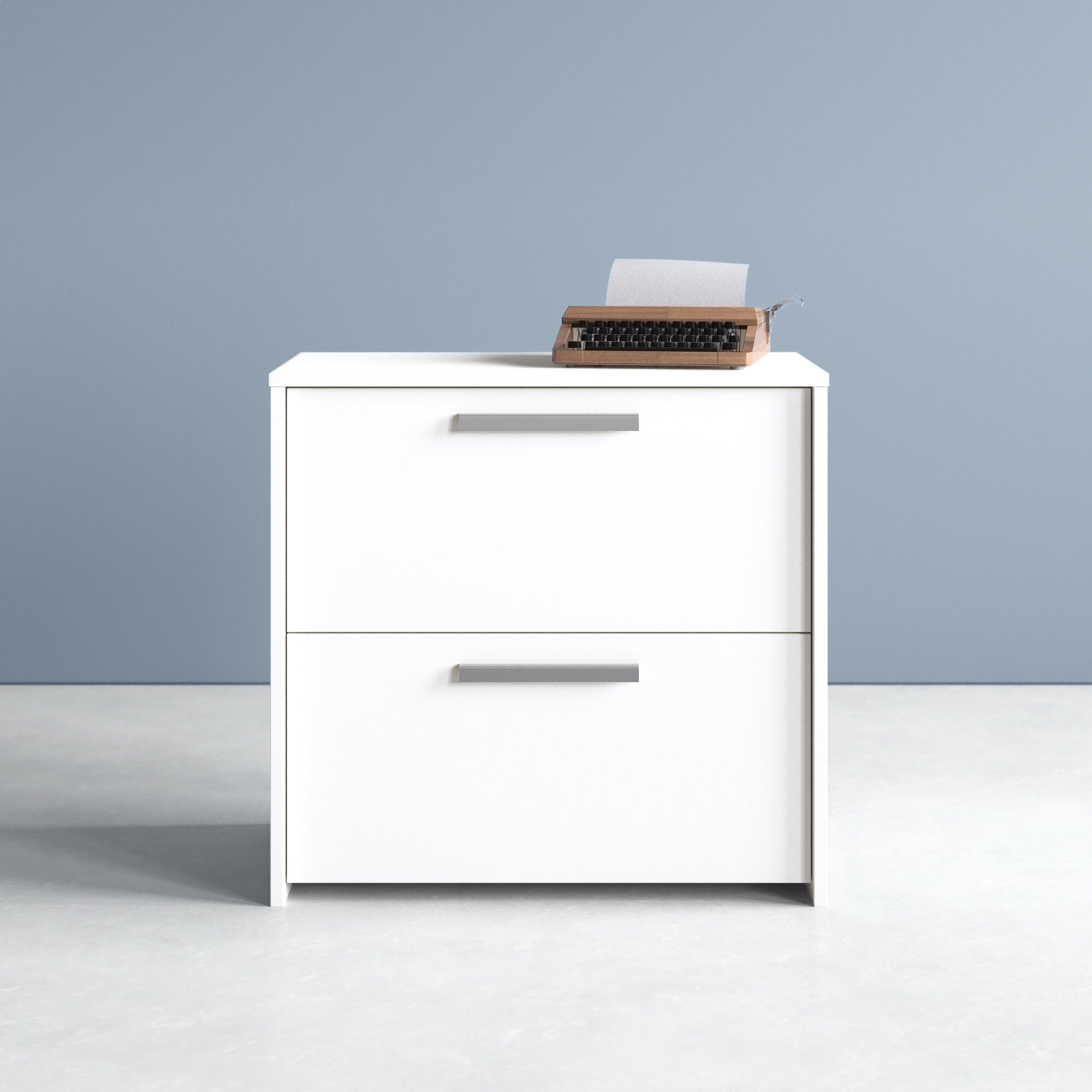 Dahle 2-Drawer Vertical Filing Cabinet Mercer41 Color: White