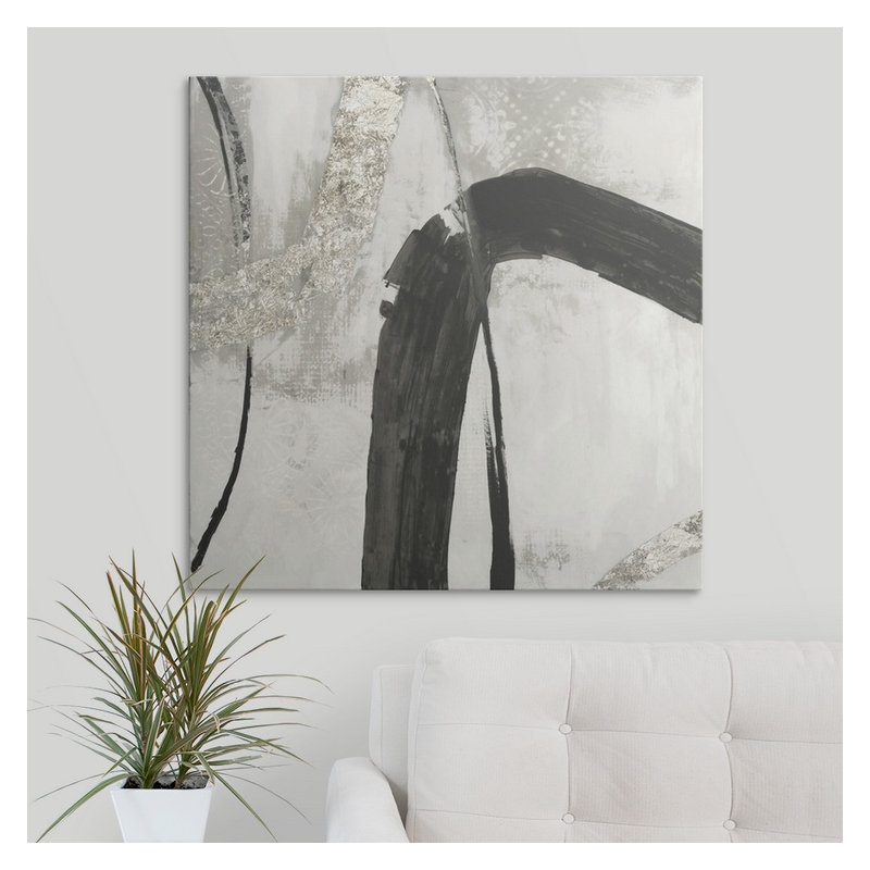 «Black Ink II», reproduction d'art, Toile, H 35 po x l 35 po x P 1,5 po