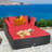 52'' Wide Wicker Patio Daybed with Cushions