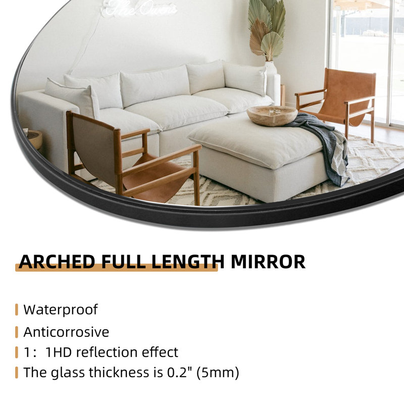 Latitude Run® Arch Wood Mirror & Reviews | Wayfair