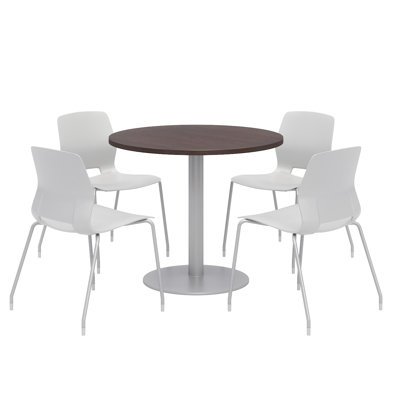 36" L Round Breakroom Table and Chair Set