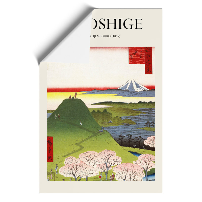 New Fuji Meguro Print by Utagawa Hiroshige - Frameless Print, 59cm H x 42cm W x 0.1cm D