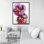 Deux orchidées en fleurs avec des pétales ondulés | Décoration bohème sur toile
