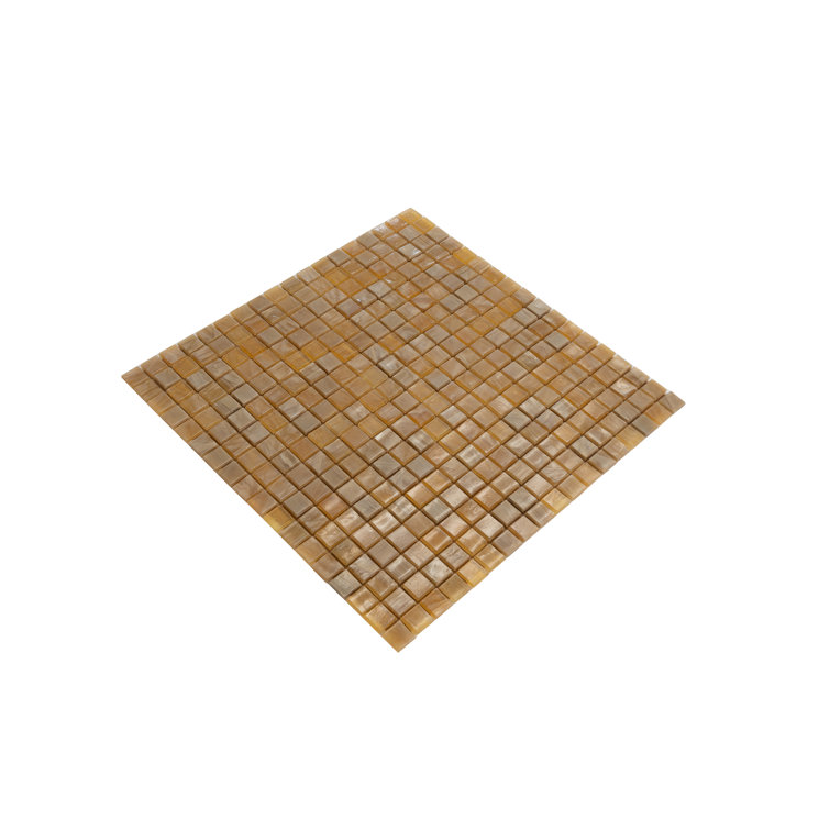 Skosh 0.6" x 0.6" Glass Grid Mosaic Wall & Floor Tile