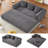 Boneless Convertible Sectional Sleeper Sofa Bed Modular Compression Couch With Removable Back And Arm-330436998
