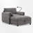 Upholstered Accent Armchair With Storage Ottoman-1890609193