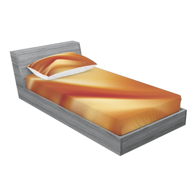 Microfiber Abstract Sheet Set, Twin Sheet Set with Fitted Sheet