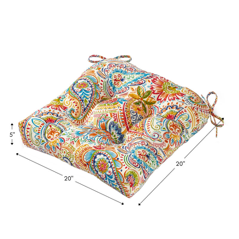 Shipton Outdoor 20'' Dining Chair Seat Cushion, Jamboree, 2