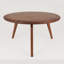 Table basse ronde en bois de noyer Dimauro, style Mid-Century moderne-1619058804
