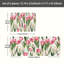 Motif de tulipes aquarelle, ensemble de 2 tapis de cuisine