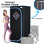 Tente portative de sauna infrarouge noire portative - Spa personnel, avec panneaux infrarouges, coussin chauffant, contrôleur, chaise pliable, lampe de lecture. Facile à installer. Chauffage rapide, avec certification FCC.