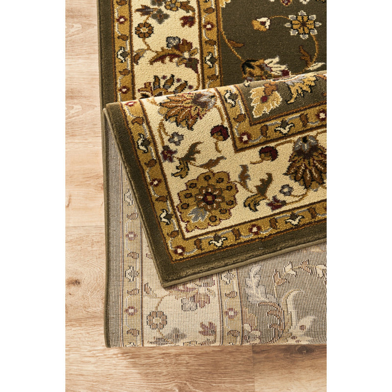 Classic GC_VIN5008 Green 10 ft. 6 in. x 14 ft. 6 in. Area Rug, Rectangle 10'6" x 14'6", Green