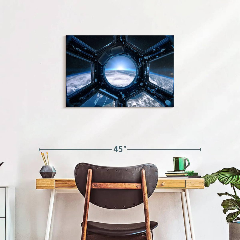Oberle Earth From Space Station, 20" H x 30" W