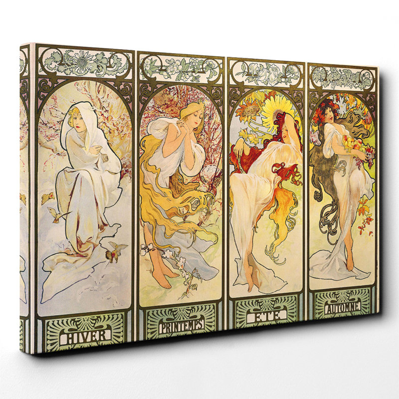 The Four Seasons (1) by John Audubon - Wrapped Canvas Painting, 35cm H x 50cm W