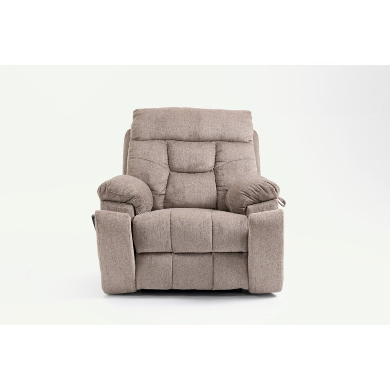 Khelani Upholstered Heated Massage Chair, Light Brown