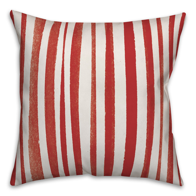  Coussin Zebra, 16 po x 1 po, Rouge
