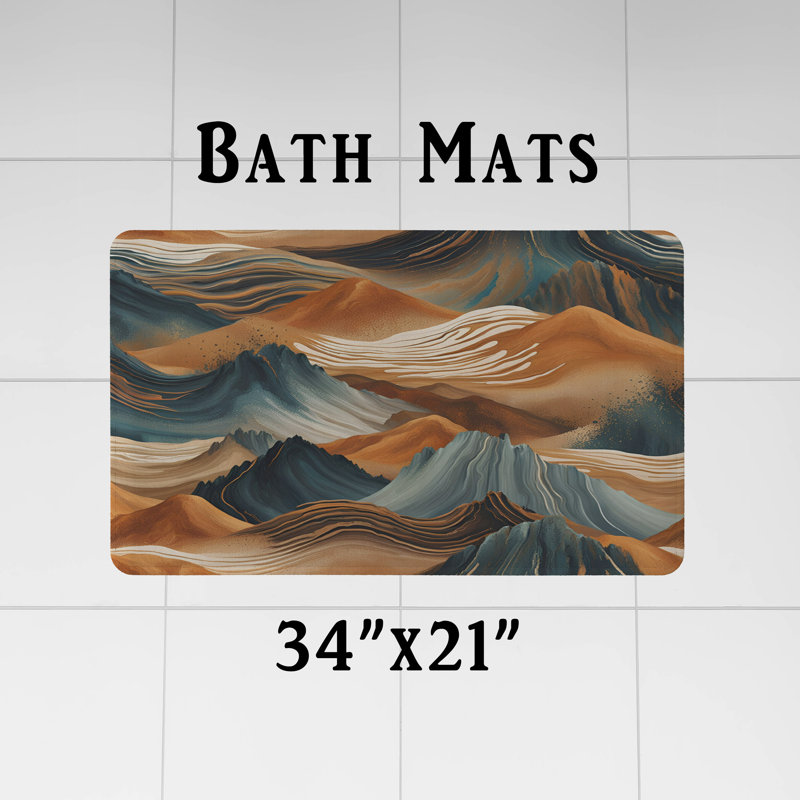 Rideau de douche abstrait Dhurata, H 72 po x l 70 po