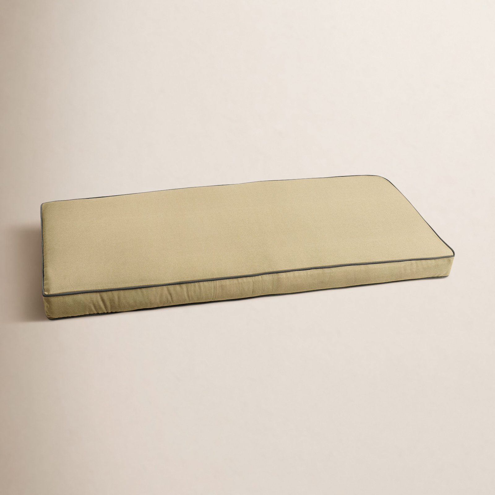 Sunbrella Outdoor Bench Cushion, 2" H x 42" W x 20" D, Tan
