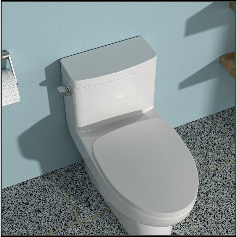 Modern Ceramic One Piece Toilet,Single Flush With Soft Clsoing Seat