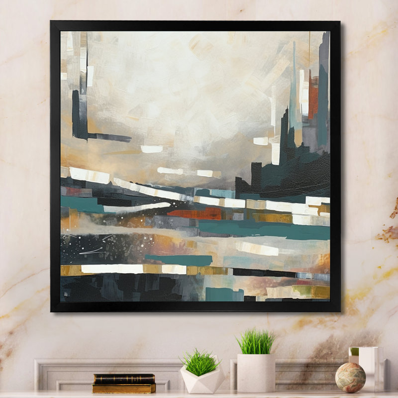 " Beyond Nature III ", 36" H x 36" W x 1.5" D, Black Picture Framed Canvas