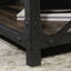 Table basse à plateau relevable, finition brune