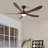 5 Blade Solid Wood 52 Inch Ceiling Fan Light