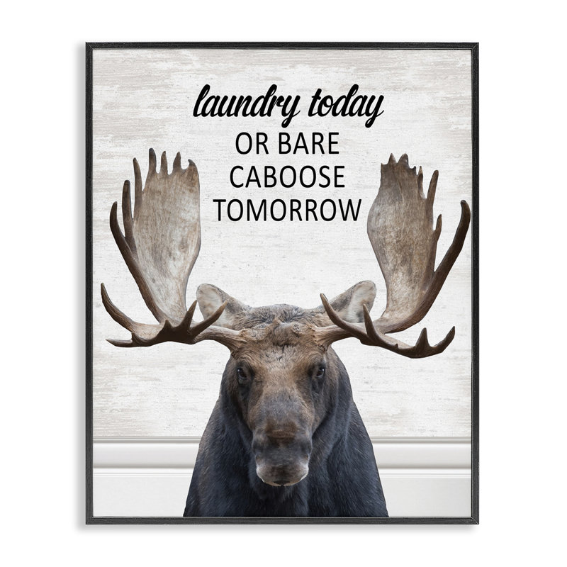 Blanchisserie Laundry Today Bare Caboose Demain, H 14 po x l 11 po, Giclée encadrée noir minuit