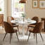 Ensemble de table de salle à manger extensible 5 pièces avec 4 chaises rembourrées-1238176575-1238176561