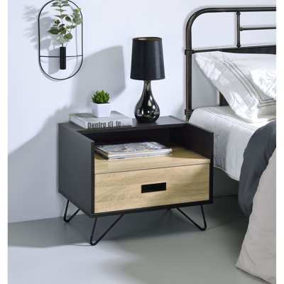 Compact Accent Table With Stylish Look - 19" In Height, Black, 1, Synthetic Wood Top For Practical Use Tall, Black Finish, Material