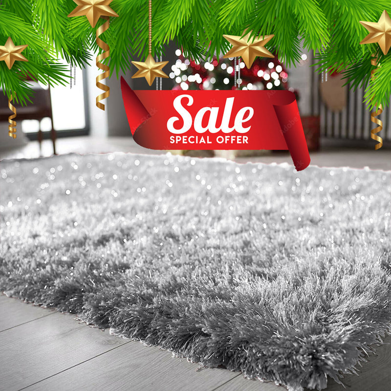 Frauke Solid Colour Area Rug, Rectangle 50 x 80cm