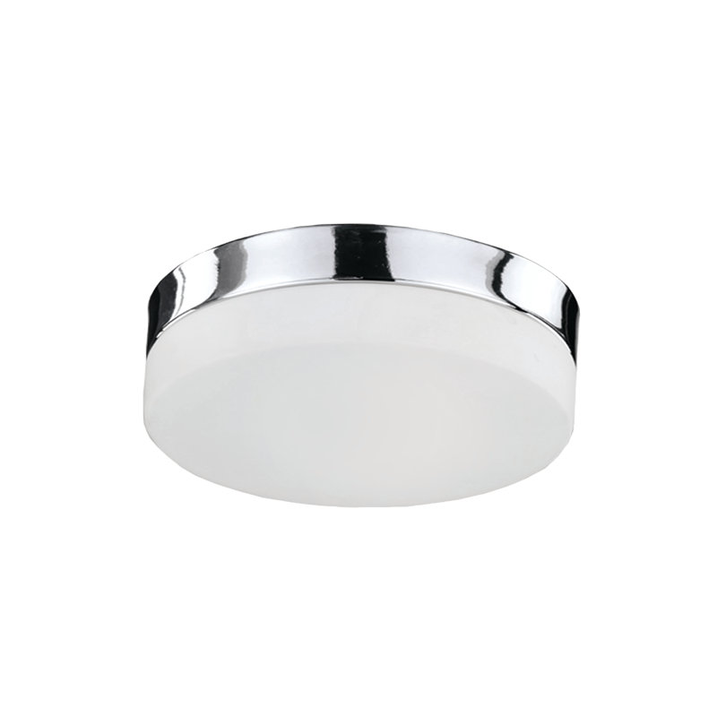Lomita Chrome LED Flush Mount with Glass Shade