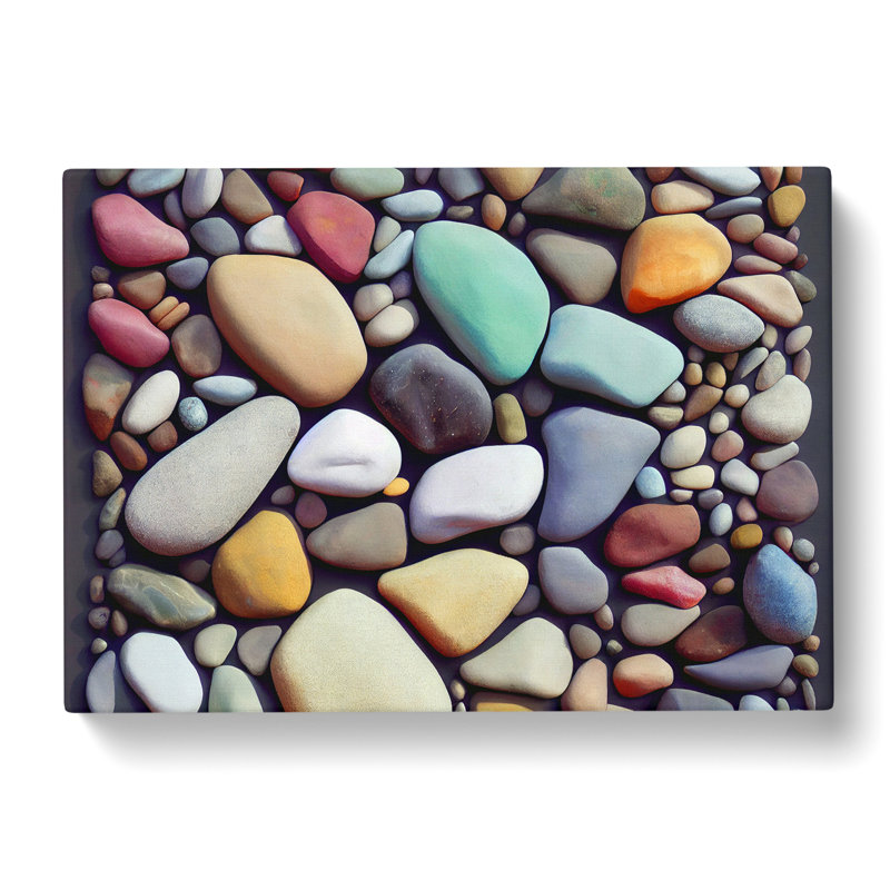 Beauteous River Pebbles - Wrapped Canvas, 40cm H x 60cm W x 3cm D
