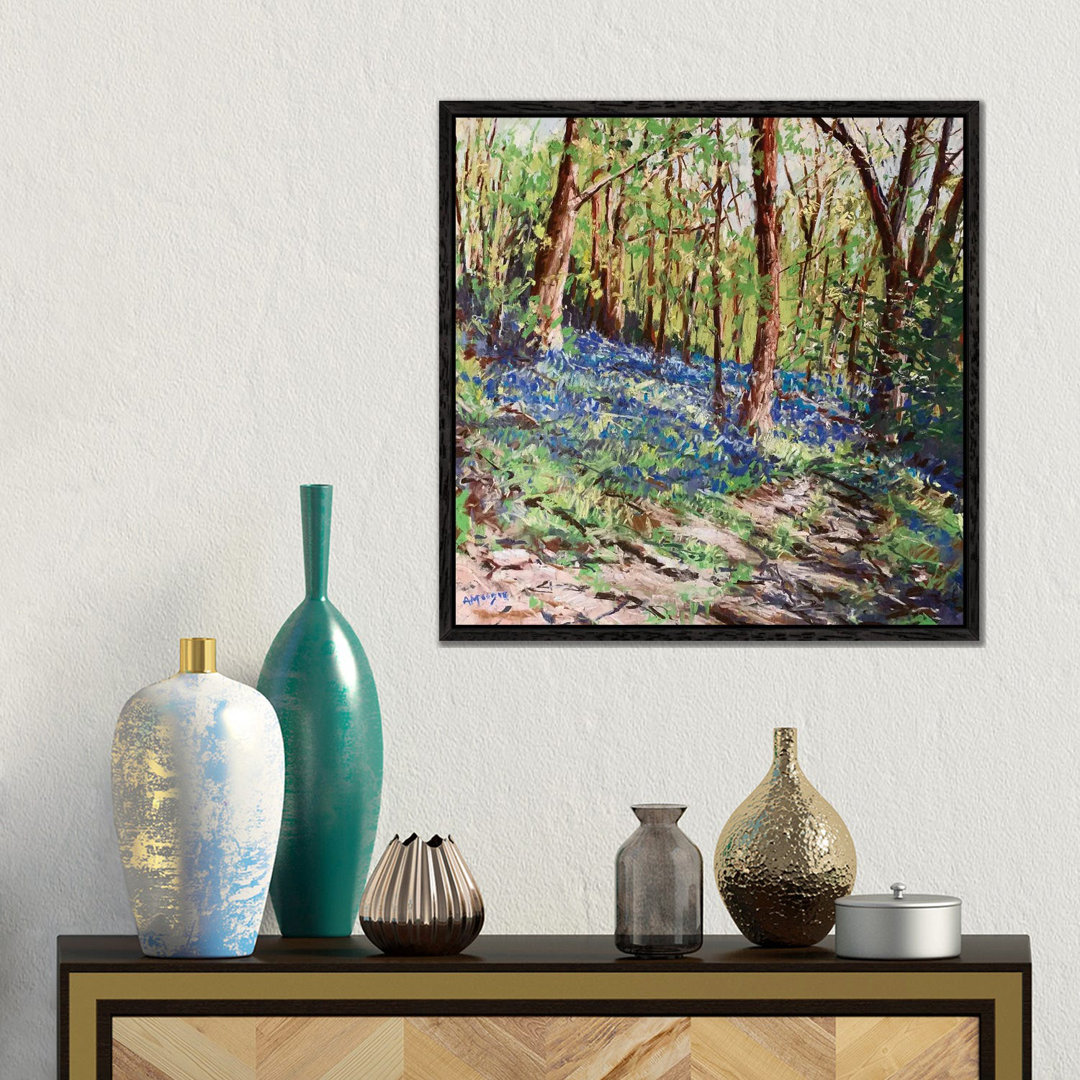 Blue Wood von Andrew Moodie - Galerie-verpackte Leinwand Giclée auf Leinwand