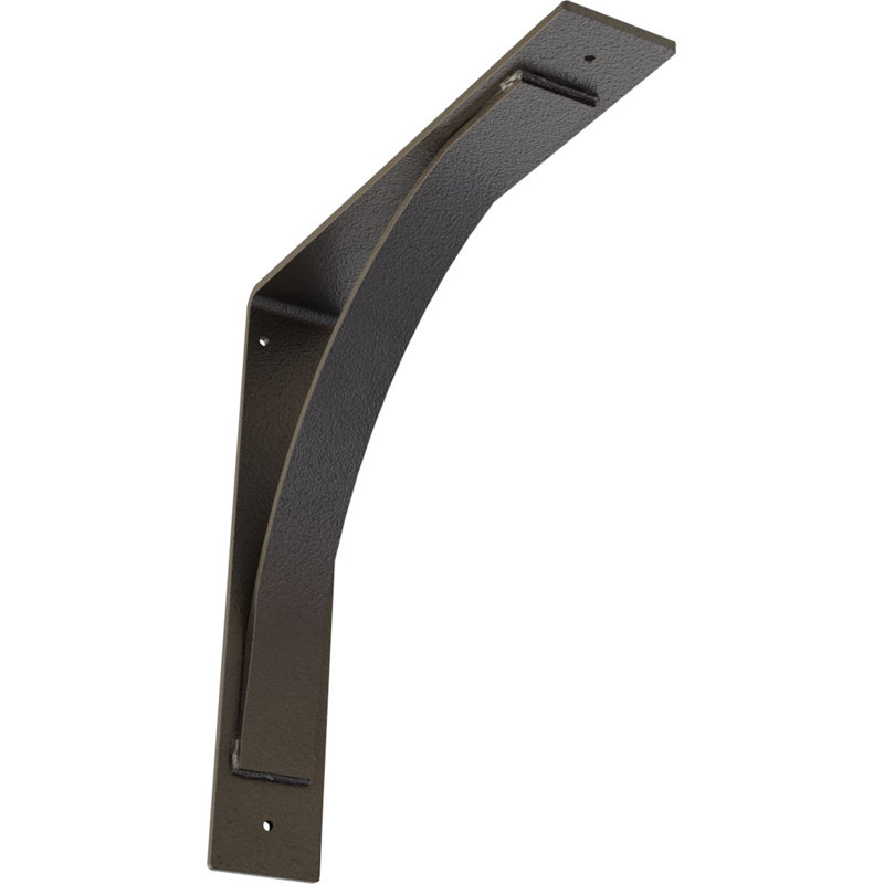 Support en acier Morris, Bronze foncé martelé, H 16 po x l 3 po x P 16 po