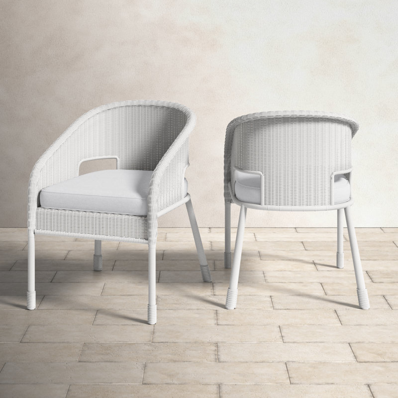 Criston Patio Chair with Cushions, Cream