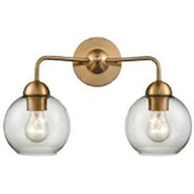 Meuble-lavabo à 2 lumières de 10,75 po de largeur Bronson - Or