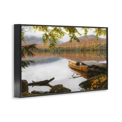 Calm Foliage & Boat Dock Framed Giclee, design by Jonathan Zaharek