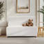 Causeuse en tissu 49 po - 49 po - Coussin éponge à haute densité, pieds brun clair, canapé moderne pour le salon