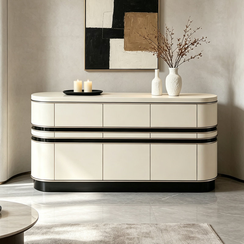 Buffet à grande capacité de style italien, 31.5" H x 70.87" W x 15.75" D