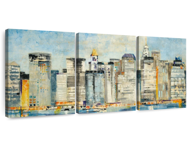 'Waterfront Skyline, 15" H x 32" W