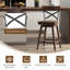 Tabouret pivotant en bois massif Mannan-561885650