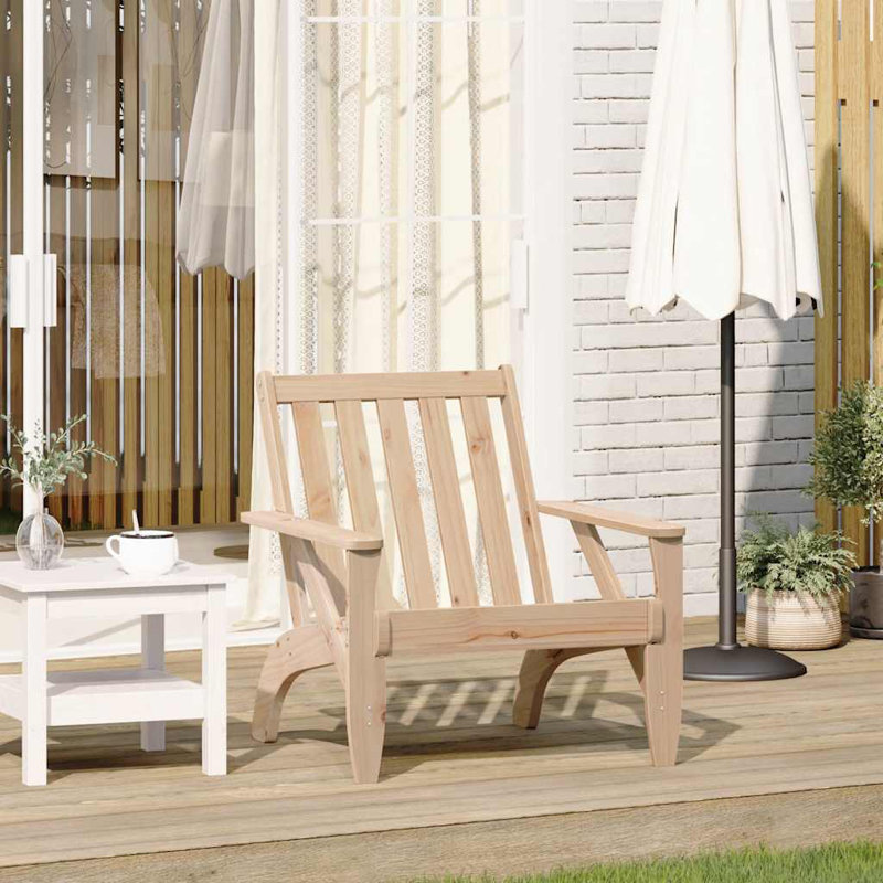 Garden Adirondack Chair 75X77x77 Cm, Natural Pine