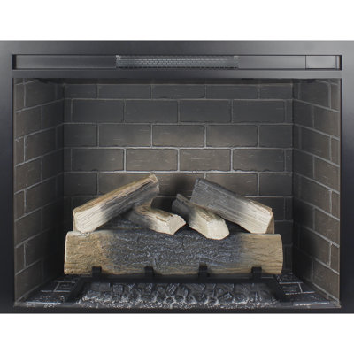 Electric Fireplace 33 Inch Insert: Smokeless Firebox, Touch Panel Control, 1500W Heat, 4 Flame Colors, Adjustable Brightness, /Ul , 5000 /H, 400 Sq. Ft. Heating Area, 2 Installation Options,